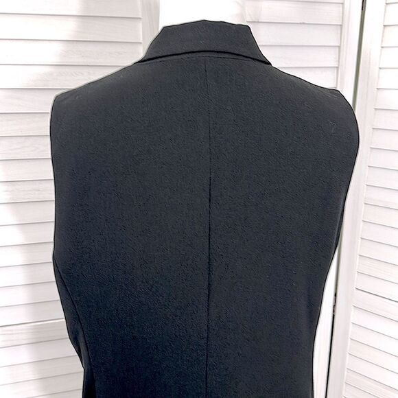 Chico's Vest Size 2 (12) Black Tuxedo Style Lapel - Picture 8 of 14